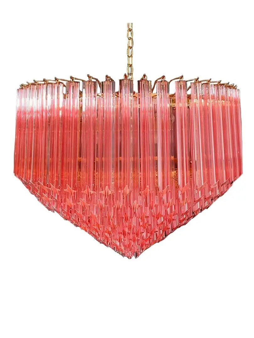 Murano-Style Chandelier – 265 prisms – Pink