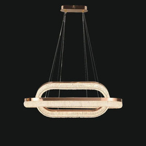 Modern Minimalist Rings Round/Oval Crystal Chandelier - view 2