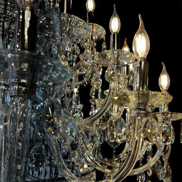 Extra Large European-style Multi-layers Candle Luxury Crystal Chandelier Gold Art Foyer/Staircase Decorative Light Fixture - view 35