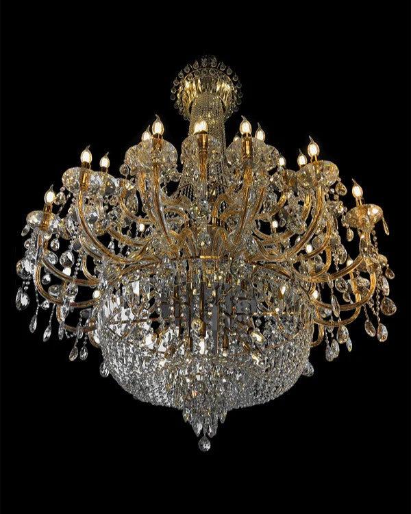 Extra Large European-style Multi-layers Candle Luxury Crystal Chandelier Gold Art Foyer/Staircase Decorative Light Fixture - view 31