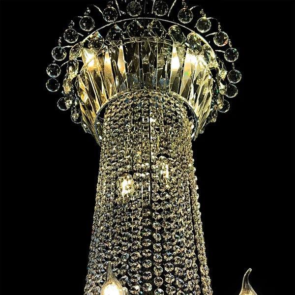 Extra Large European-style Multi-layers Candle Luxury Crystal Chandelier Gold Art Foyer/Staircase Decorative Light Fixture - view 34