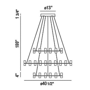 Sharon Three Tier Chandelier 40.5''W, three-tier - view 4