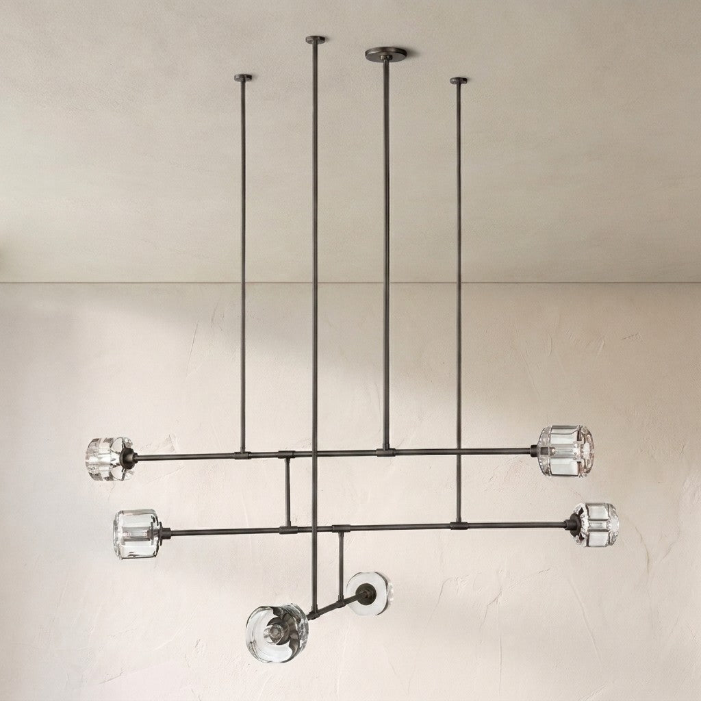 Nora Modern Linear Chandelier 62" - view 3