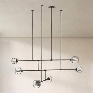 Nora Modern Linear Chandelier 62" - view 3
