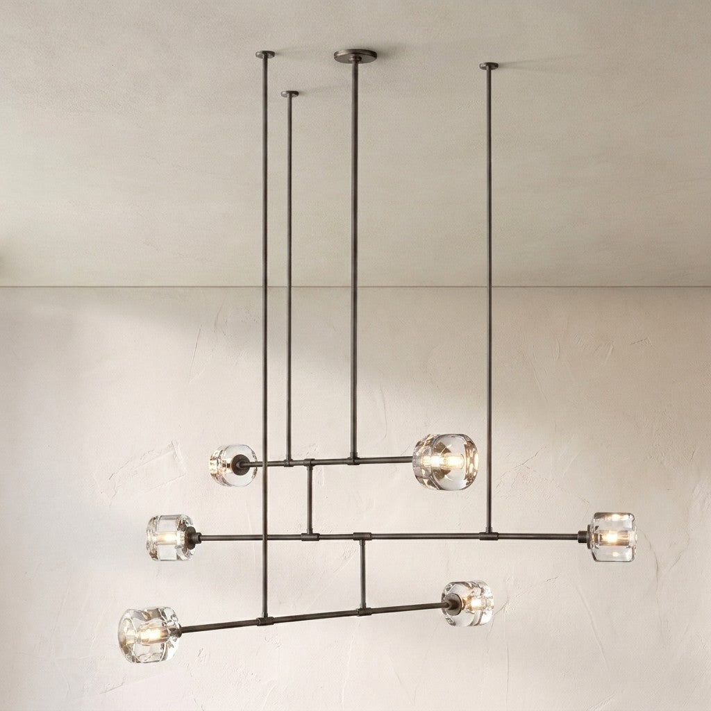 Nora Modern Linear Chandelier 62" - view 4
