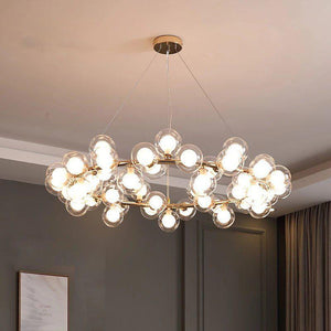 Modern Glass Round Chandelier For Living Room