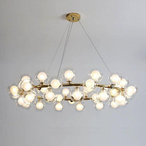 Modern Glass Round Chandelier For Living Room