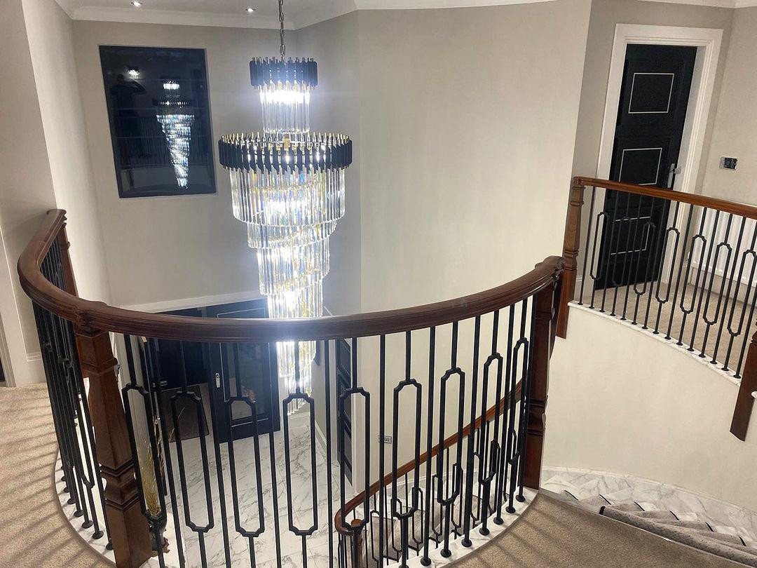 Spiral Crystal Chandelier For Foyer/ Staircase - view 19