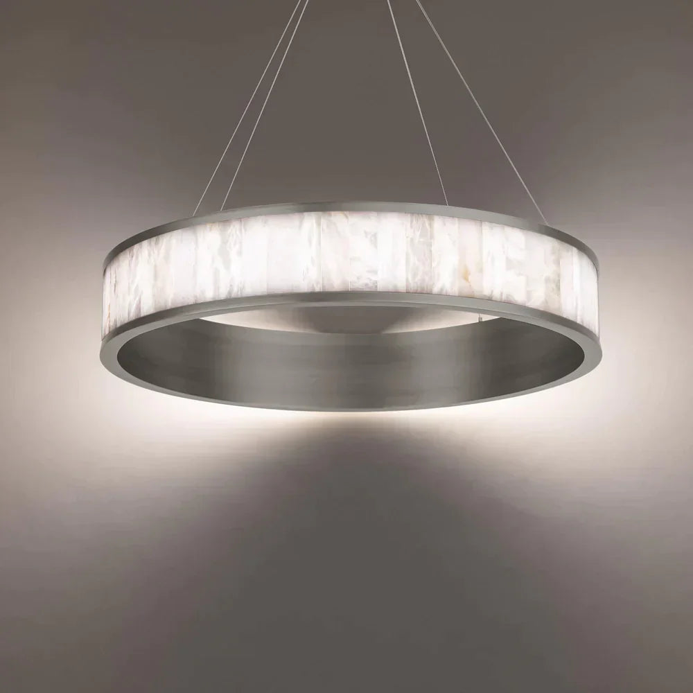 Coliseo Alabaster 28in LED Round Chandelier - view 3