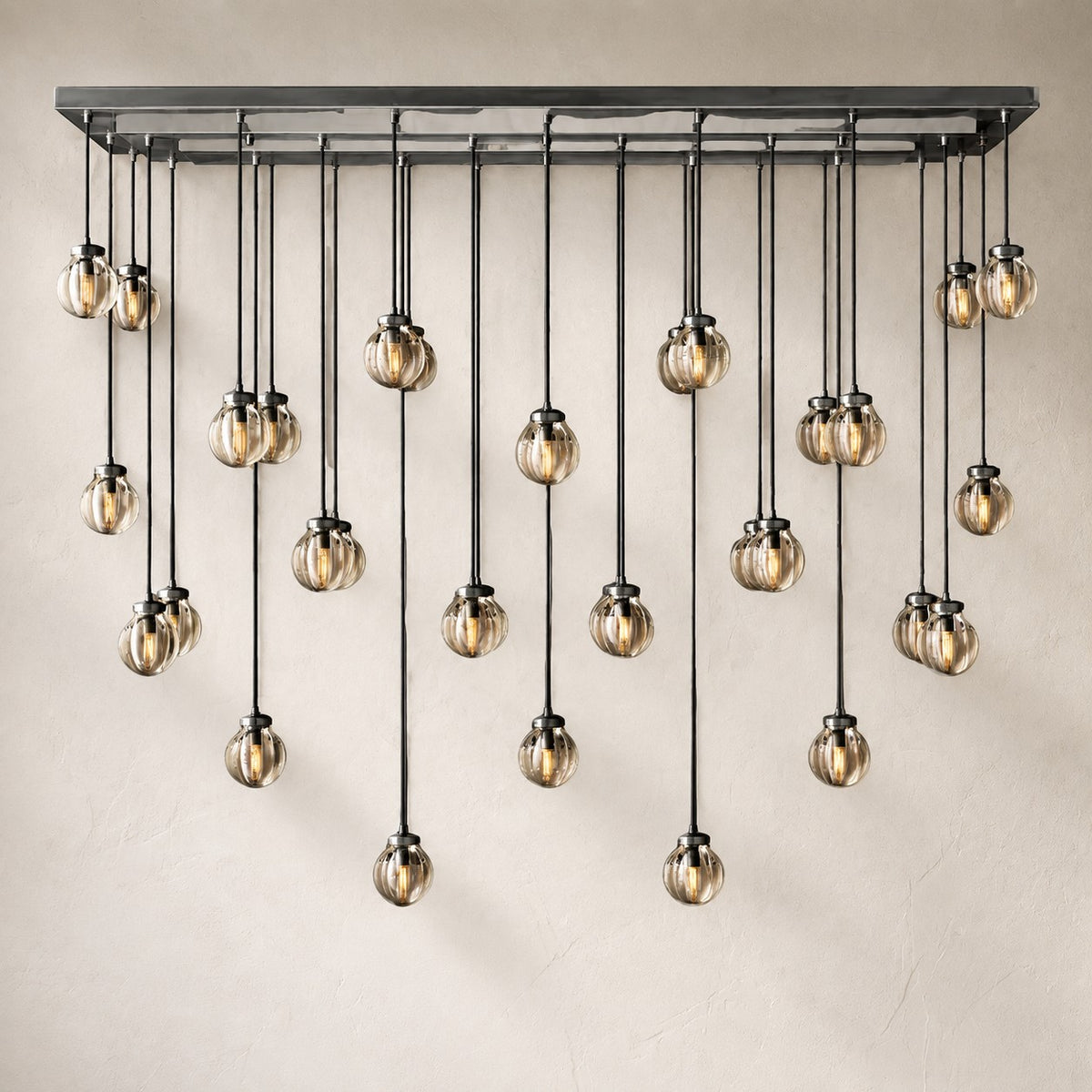 Perla Spherical Modern Rectangular Chandelier 72”