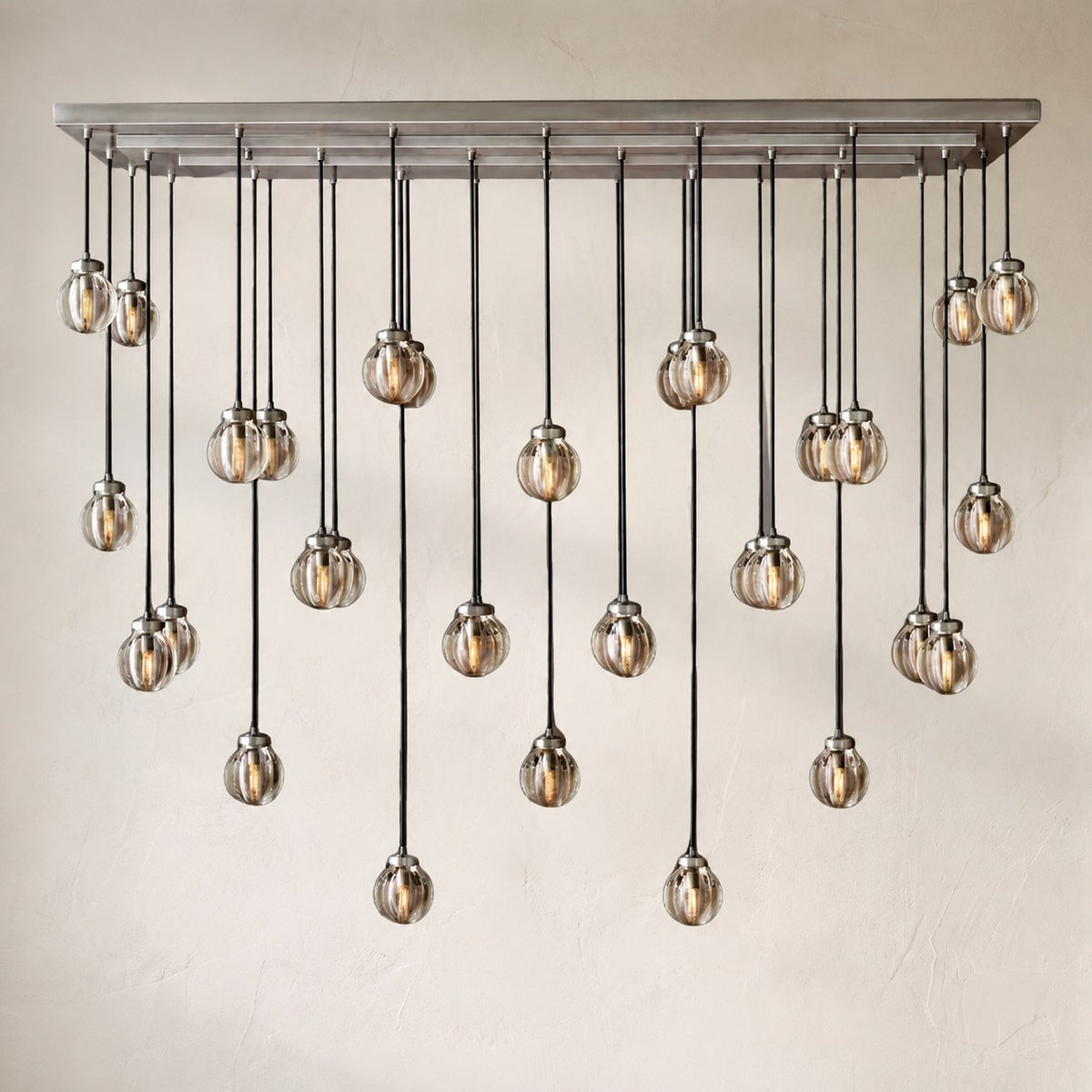 Perla Spherical Modern Rectangular Chandelier 72”
