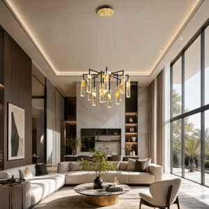 Phoenix Tree Modern Sculptural Ring Chandelier - scene