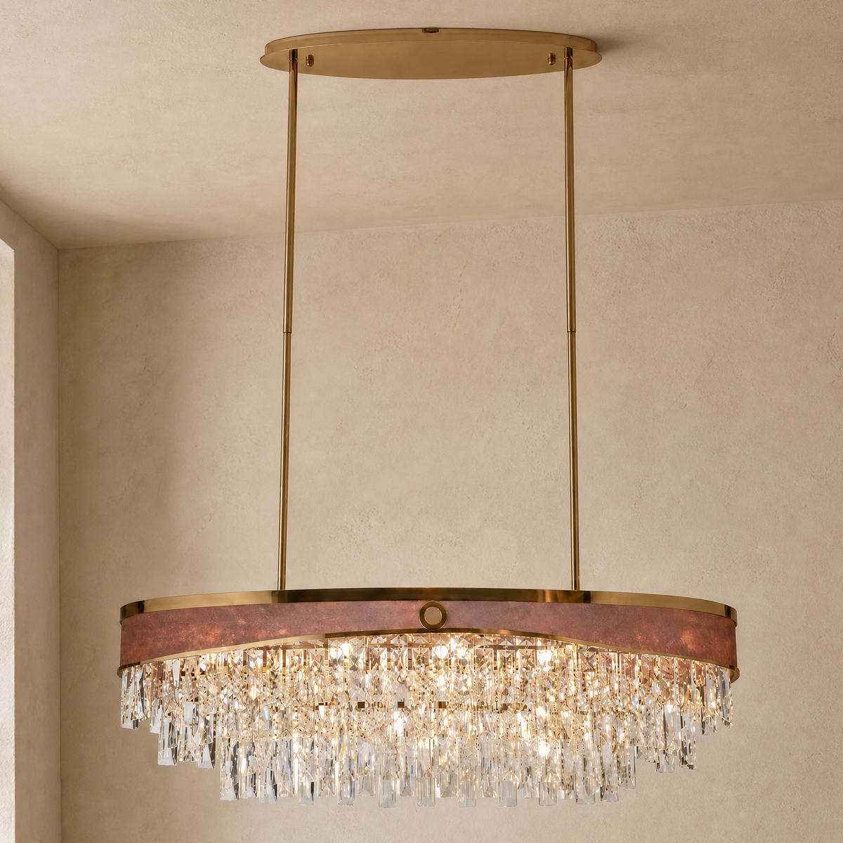 Crystal Rectangular Chandelier - view 2