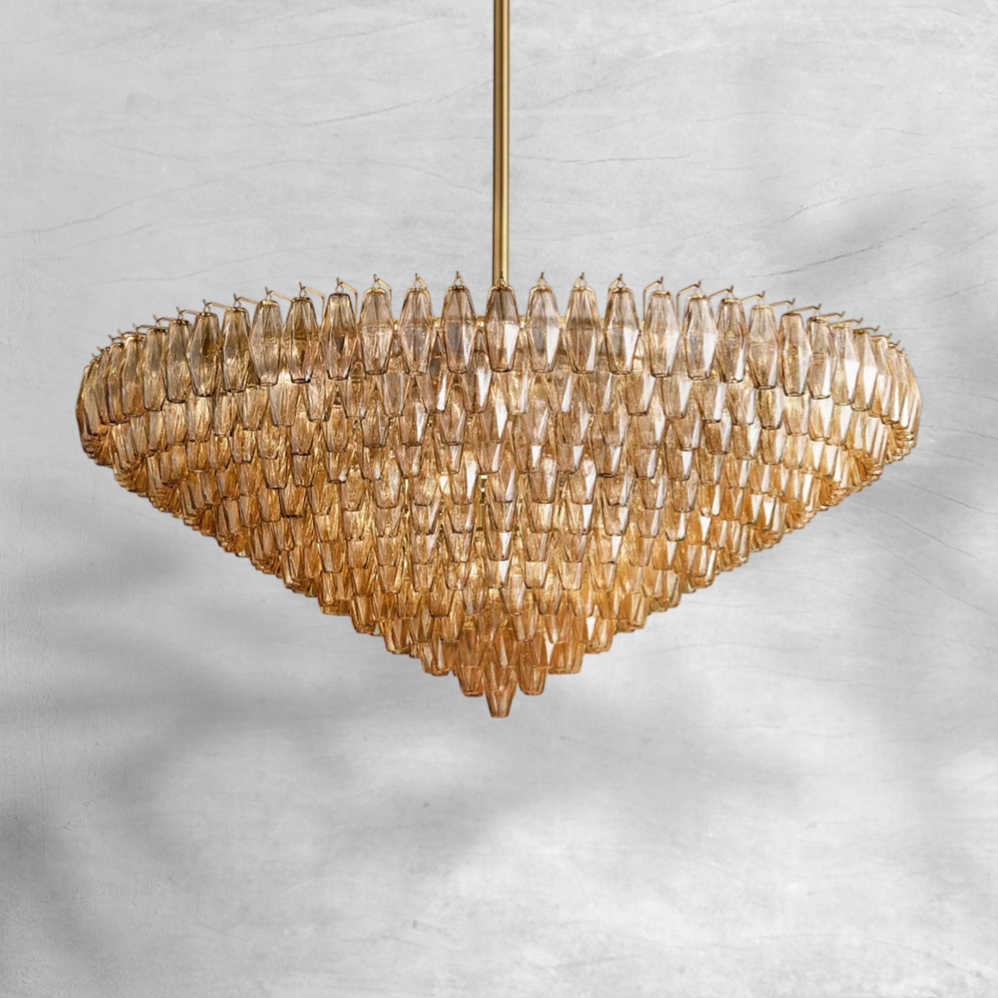 Cyra Glass Tiered Round Chandelier 37"D 47"D 62"D
