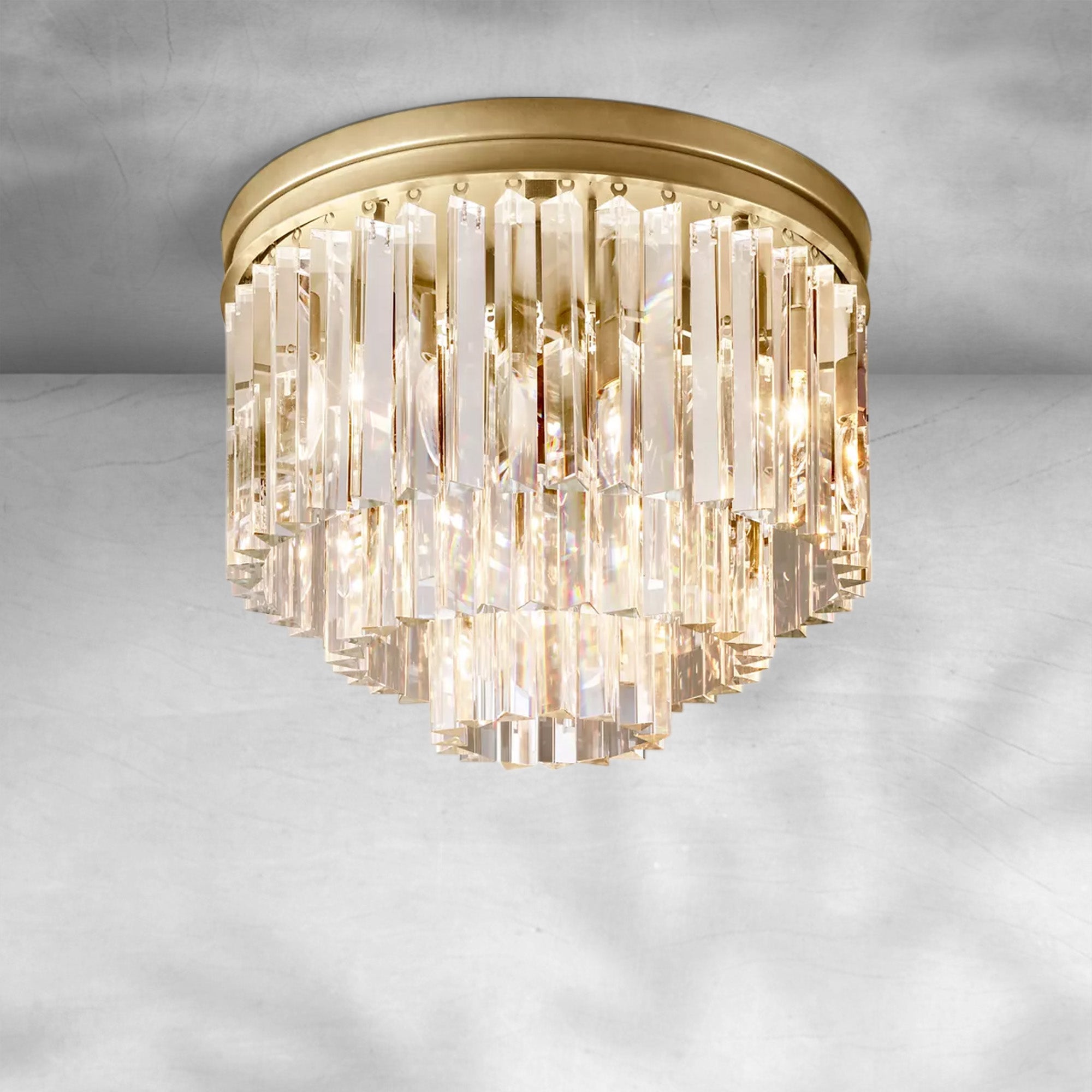 1920s Orion Art Deco Round Flushmount 20"
