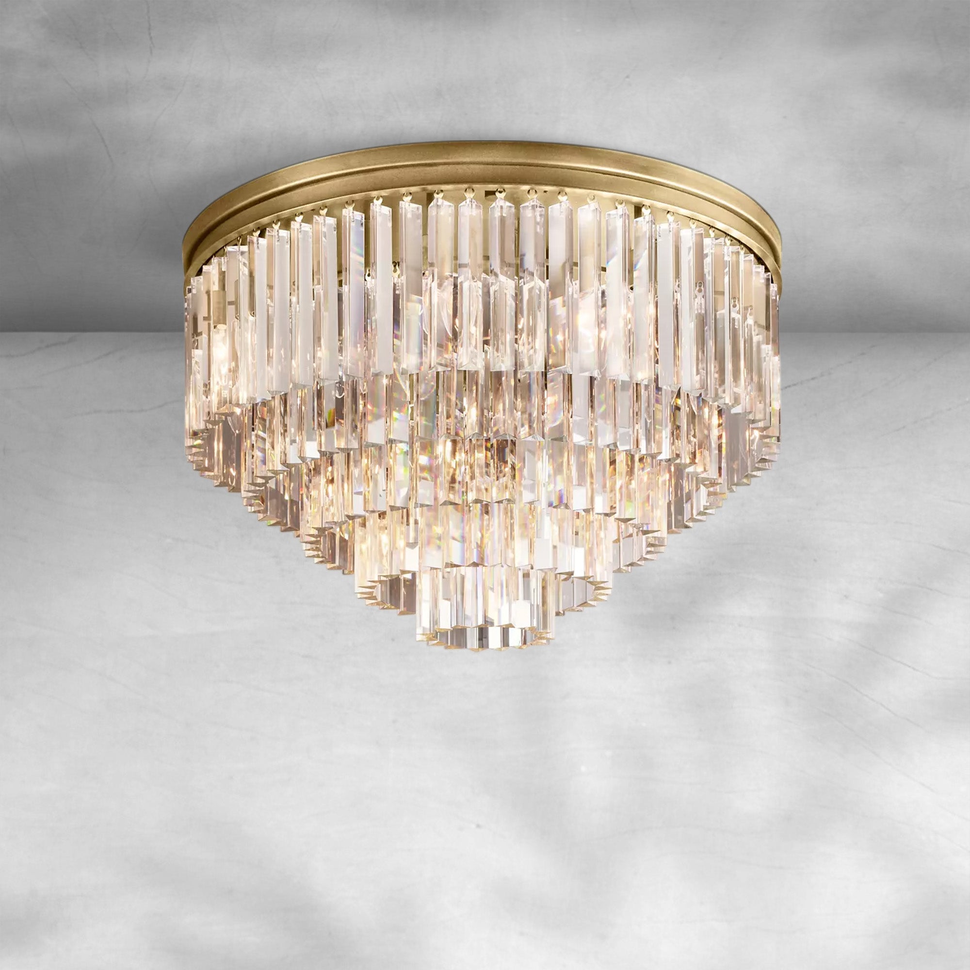 1920s Orion Art Deco Round Flushmount 32"