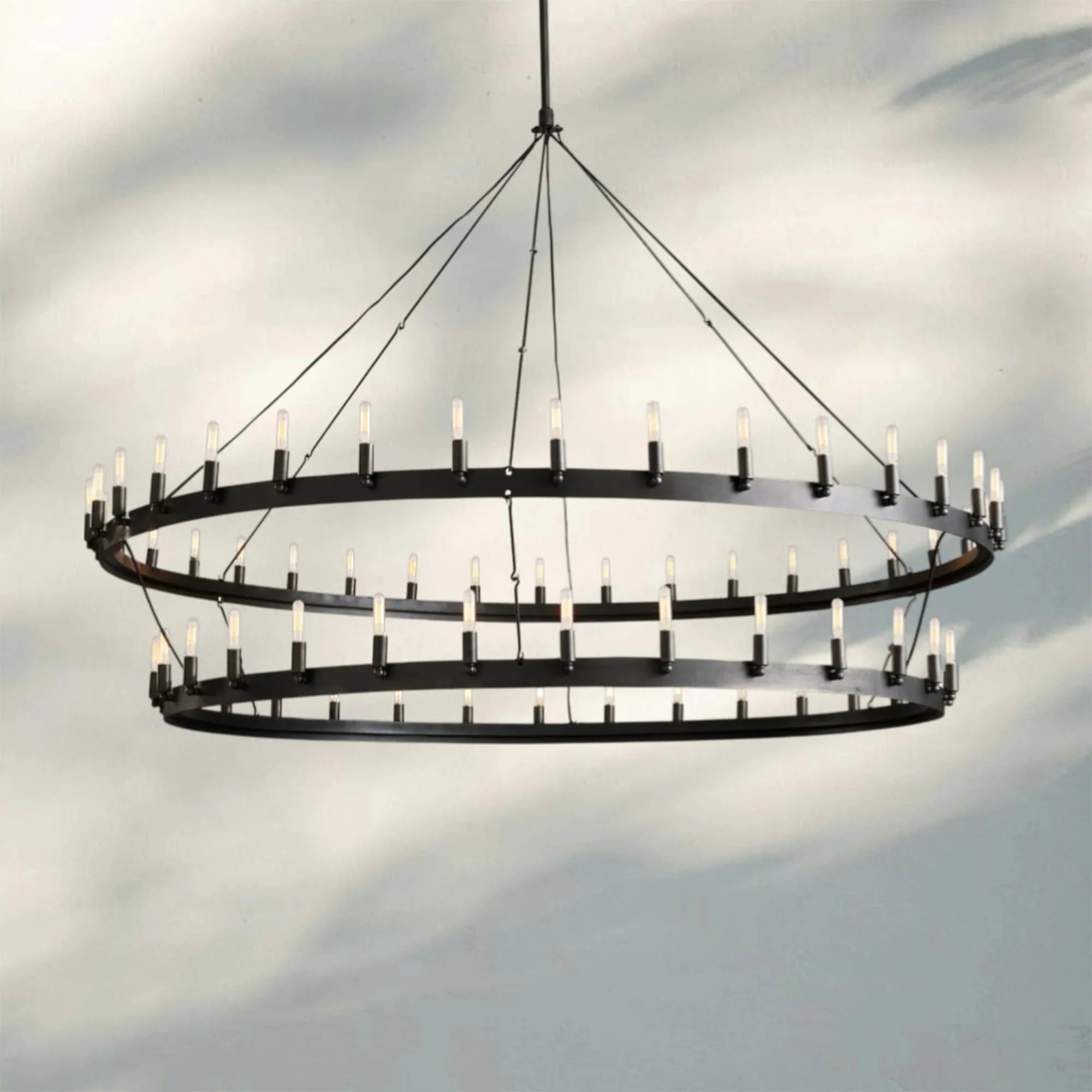 Celestine Vintage Filament 2-Tier Chandelier