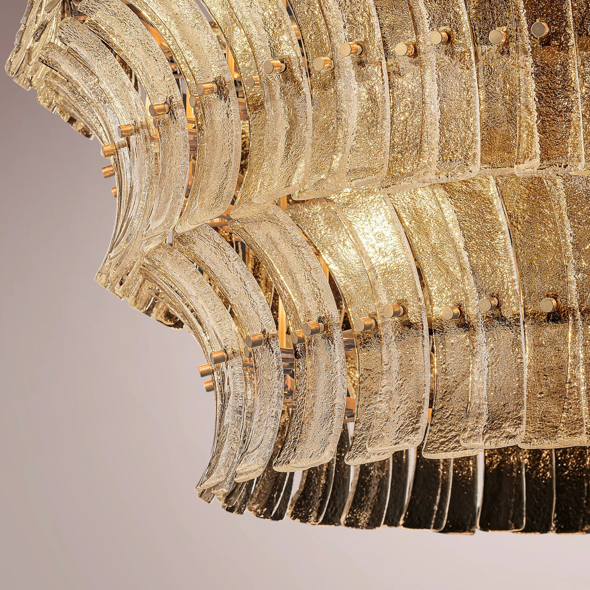 Romaino Smoke Glass Round Chandelier - view 3