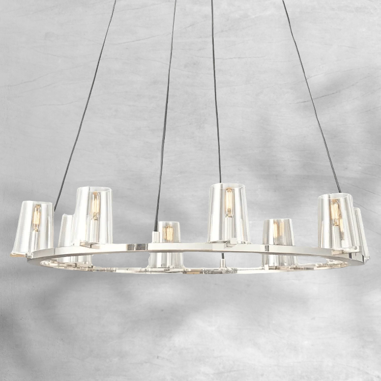 Prism Glass Round Chandelier 36"48"60" - view 6
