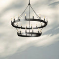 Celestine Vintage Filament Two-Tier Round Chandelier 38"