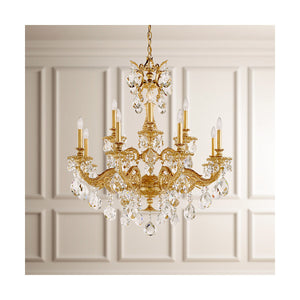 Milano 12-light Crystal Chandelier 32" - view 2