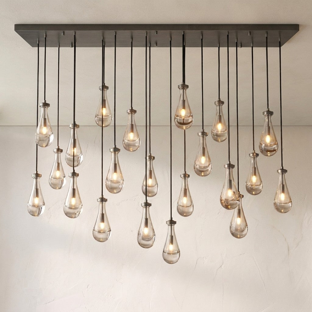 Raindrop Round Chandelier 36"