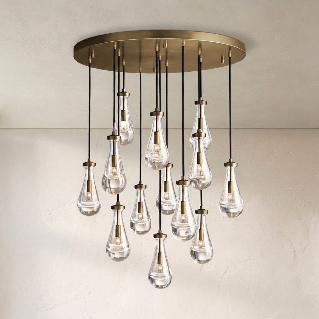 Raindrop Round Chandelier 36"