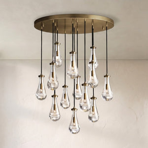 Raindrop Round Chandelier 36"