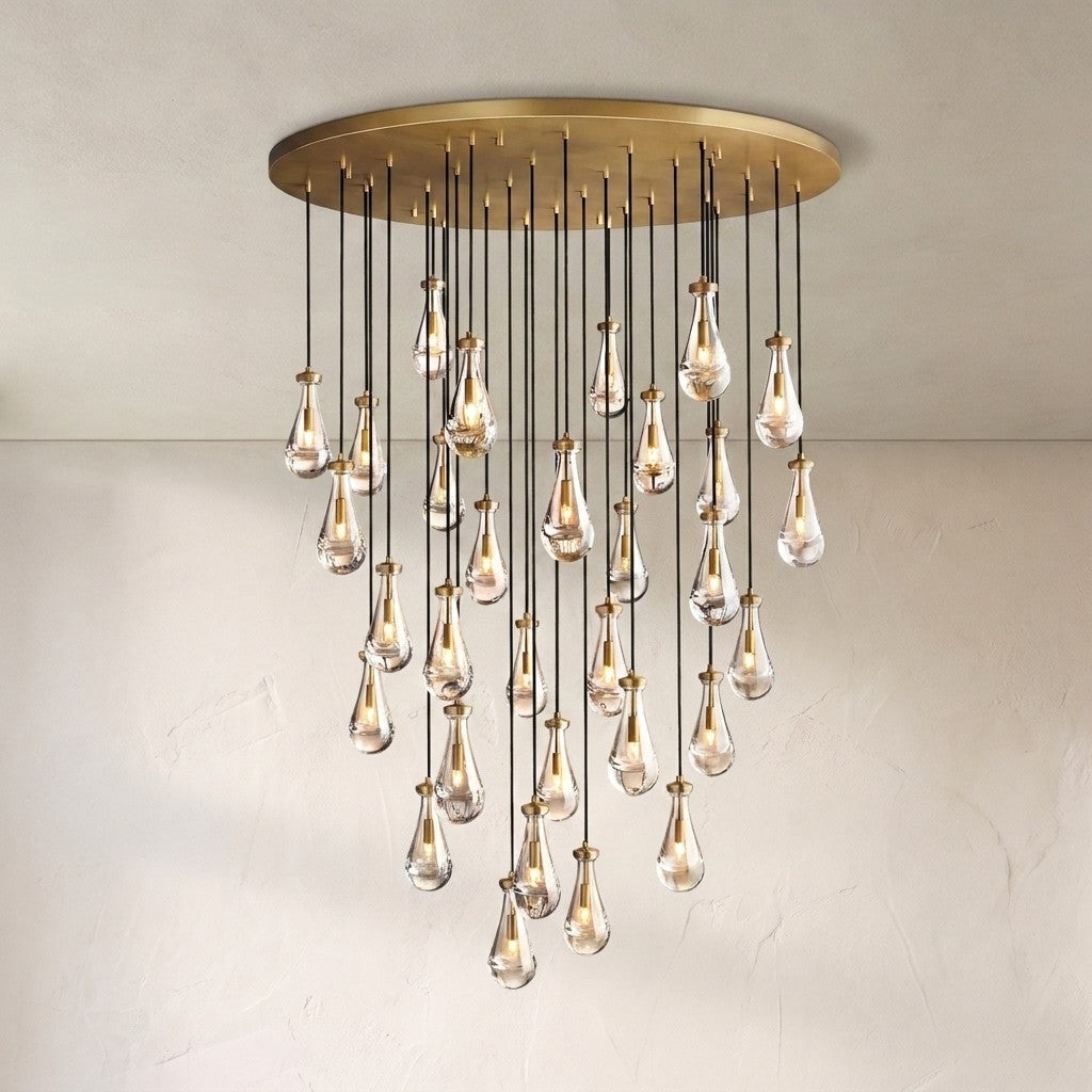 Raindrop Round Chandelier 60"
