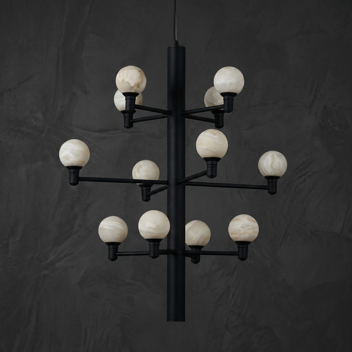 Ramo Globe Black Alabaster Chandelier - view 2