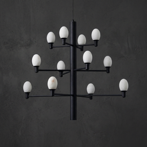Ramo Alabaster Large Black Chandelier - view 2