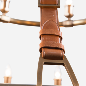 Redford Leather Round Chandelier - view 3