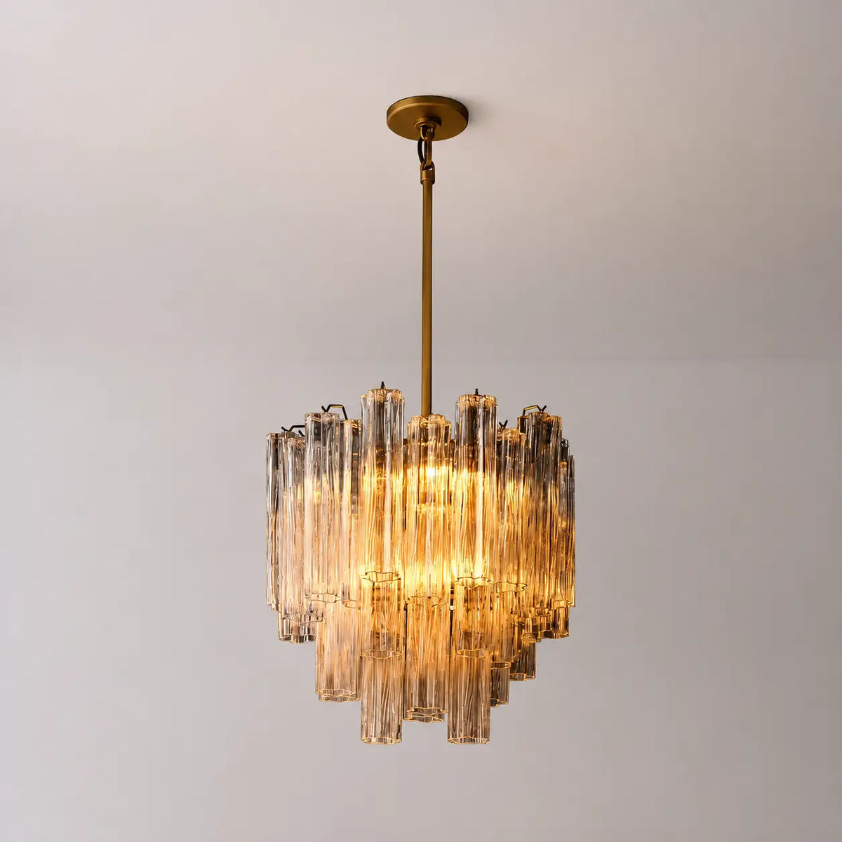 Modern Tronchi Smoke Glass Tiered Chandelier Luxury European-Inspired Round Pendant Light - view 6