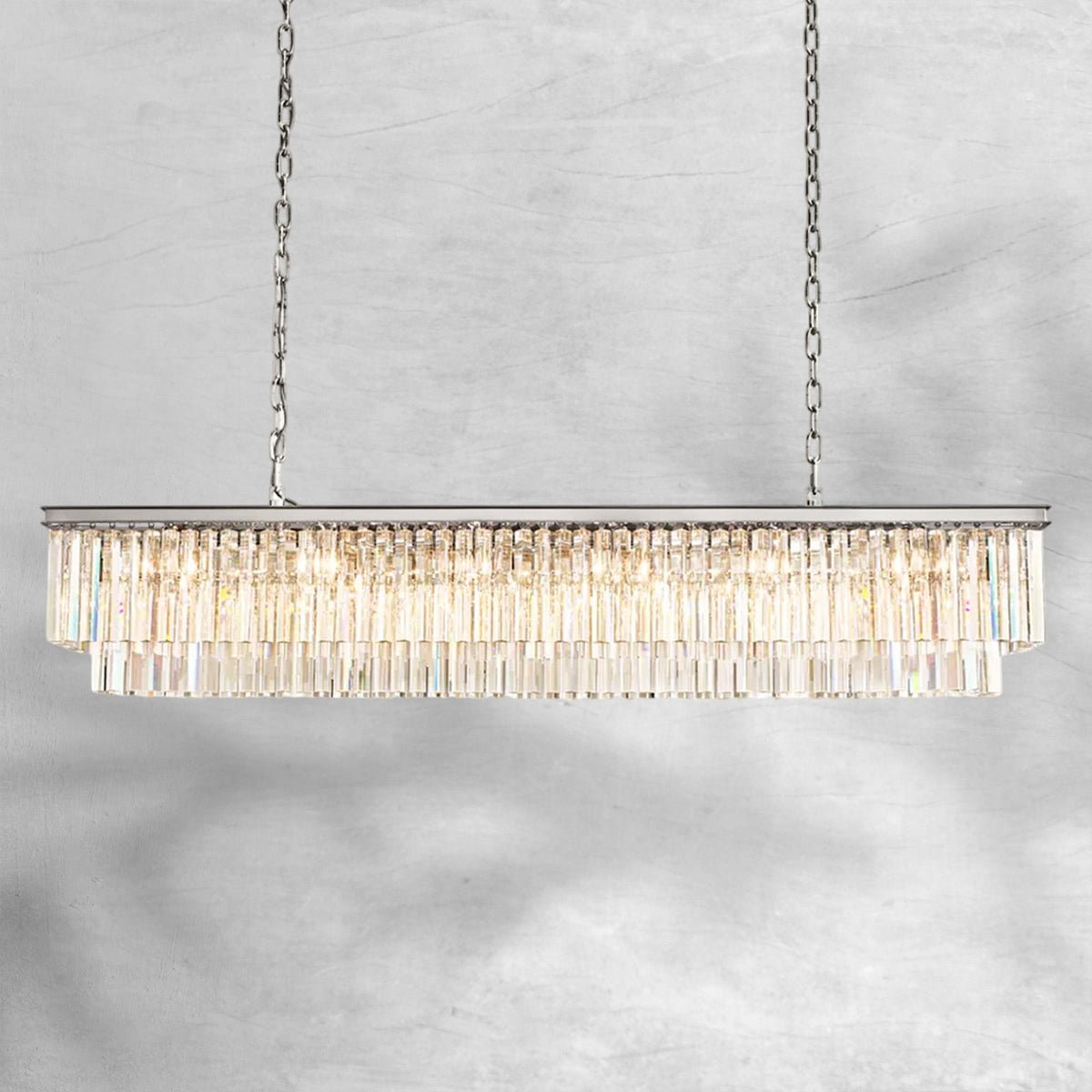1920s Orion Art Deco Rectangular Chandelier 40"49"59"72" - view 12