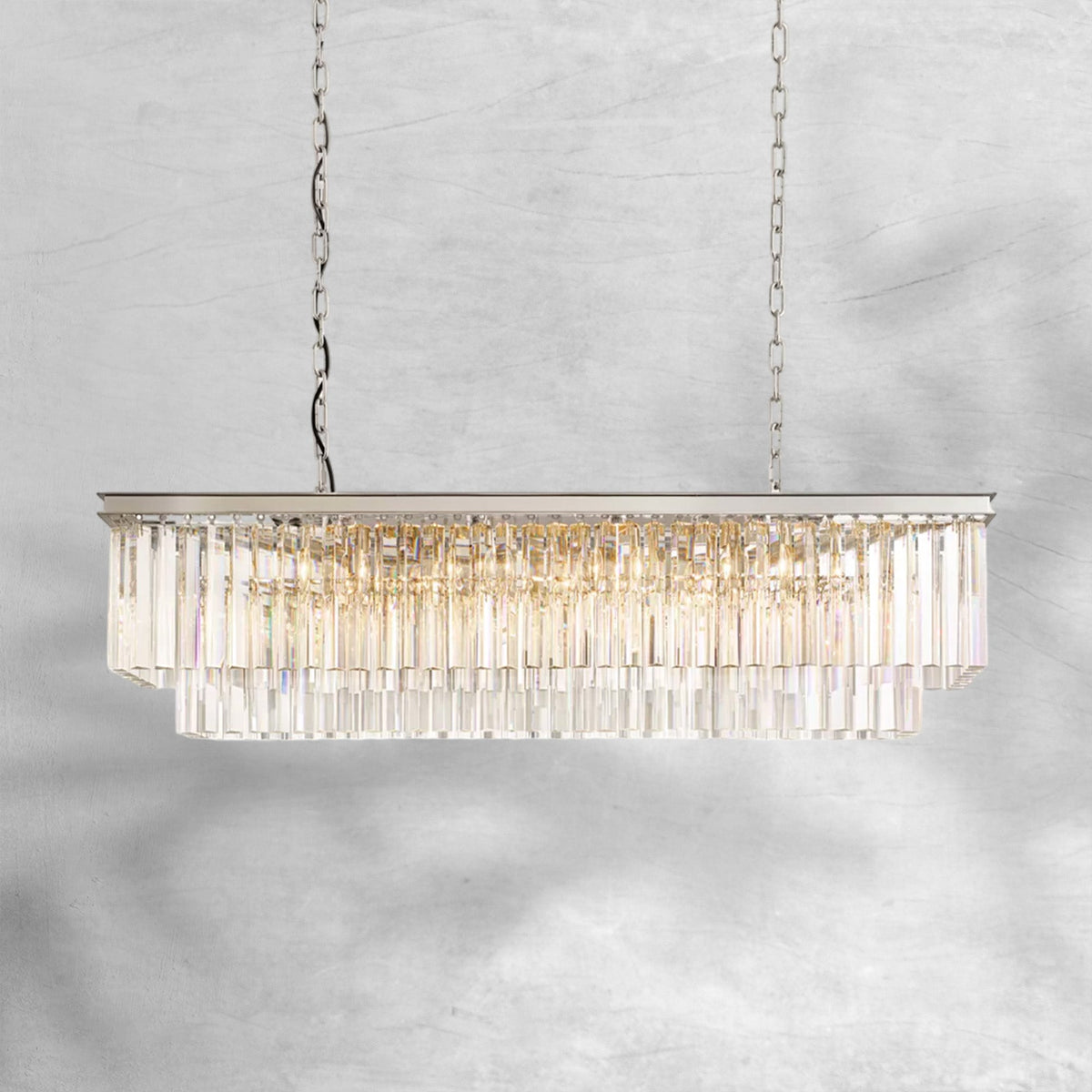 1920s Orion Art Deco Rectangular Chandelier 40"49"59"72" - view 6