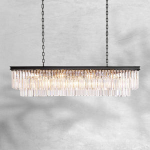 1920s Orion Art Deco Rectangular Chandelier 40"49"59"72" - view 8