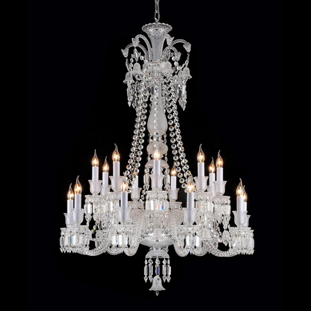 24 lights chandelier for entrance, crystal