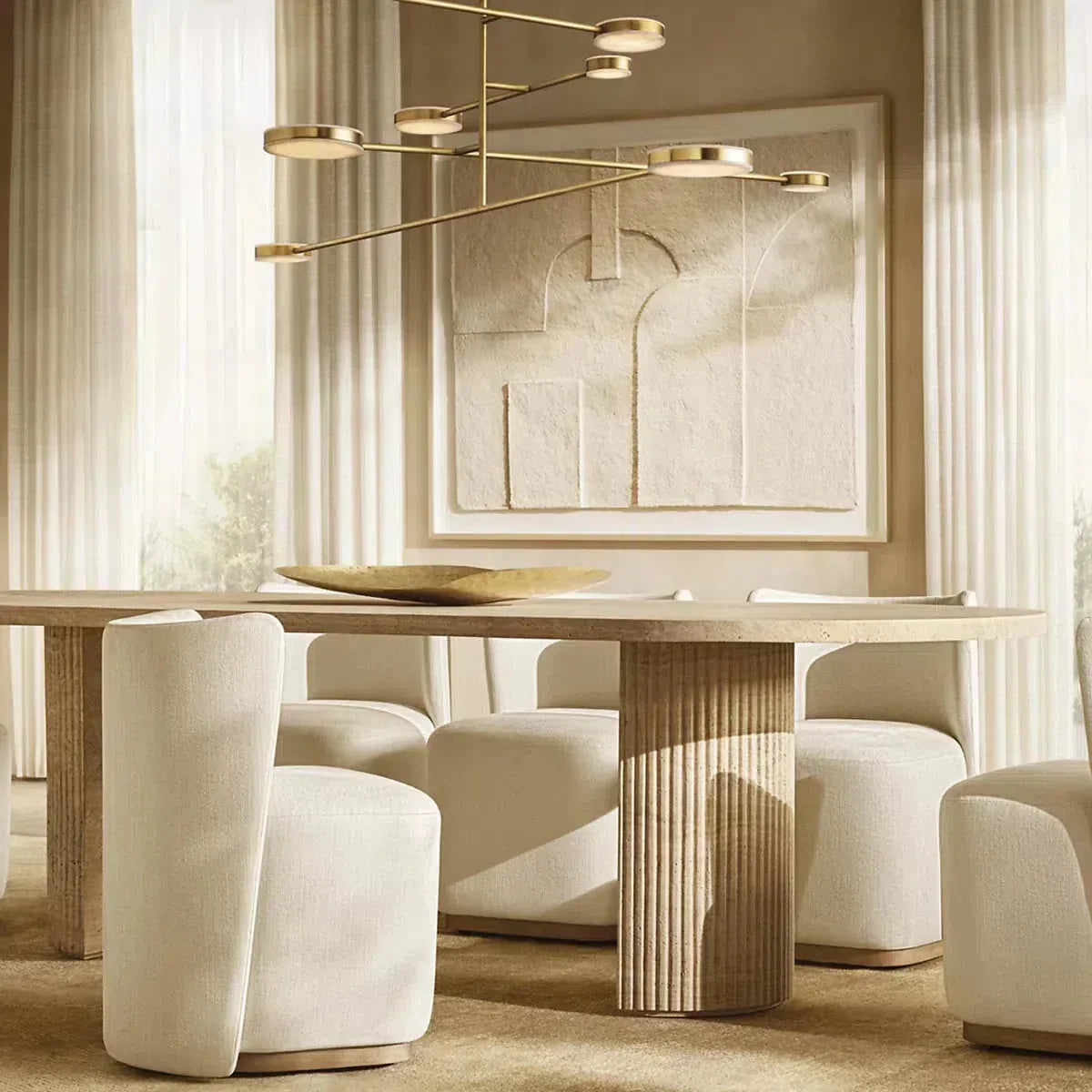 Alaric Mobile Chandelier 60", alabaster - view 10