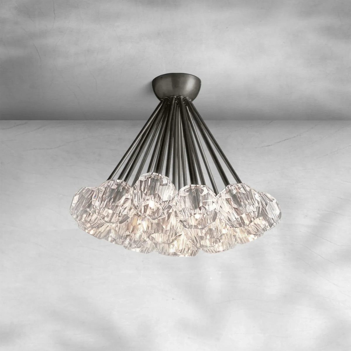 Bruma Glass Flushmount 24", flush mount - view 3