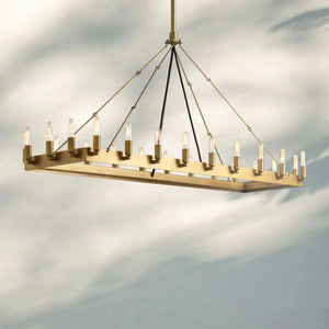 Celestine Vintage Filament Rectangular Chandelier - view 3