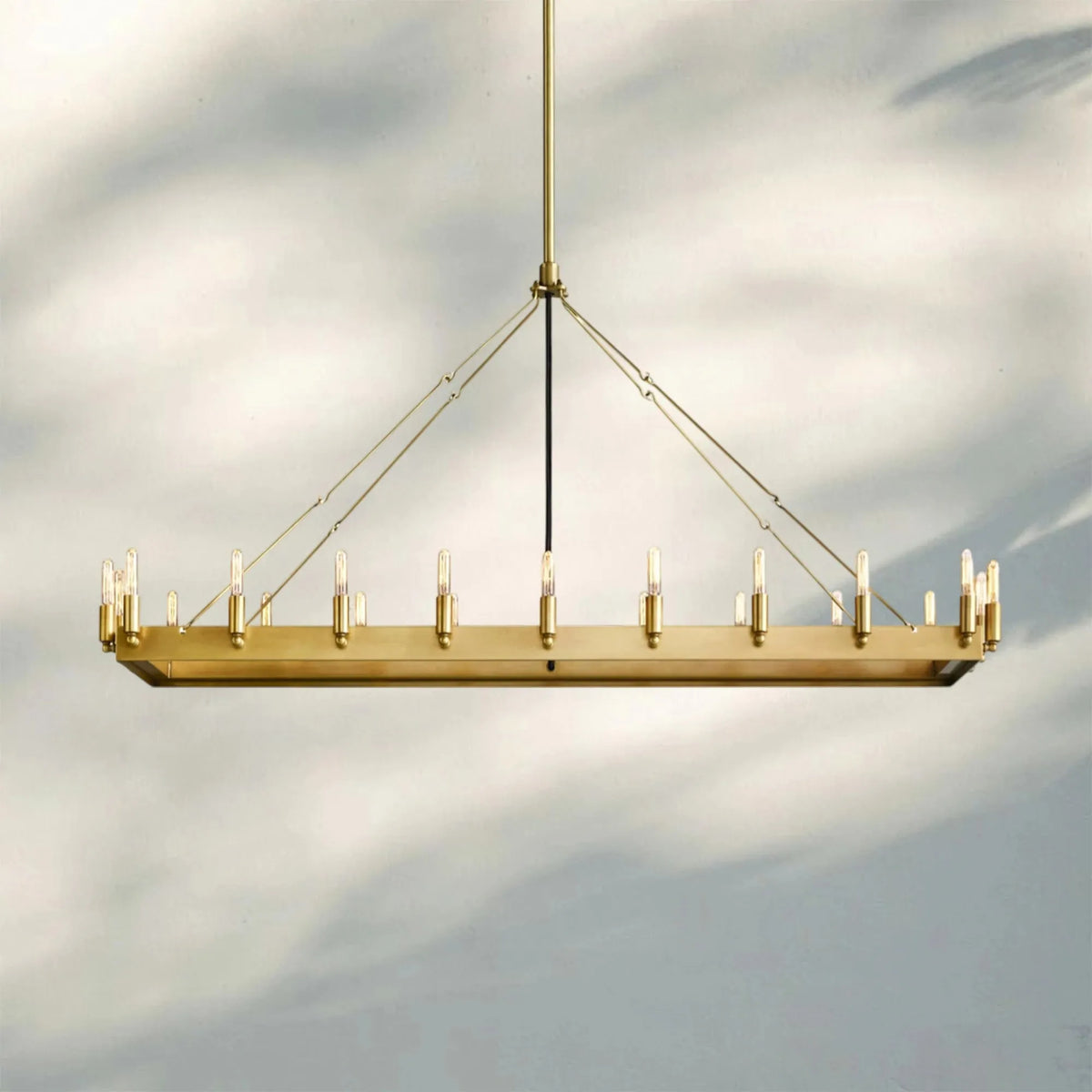 Celestine Vintage Filament Rectangular Chandelier - view 5