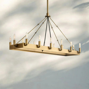 Celestine Vintage Filament Rectangular Chandelier - view 6