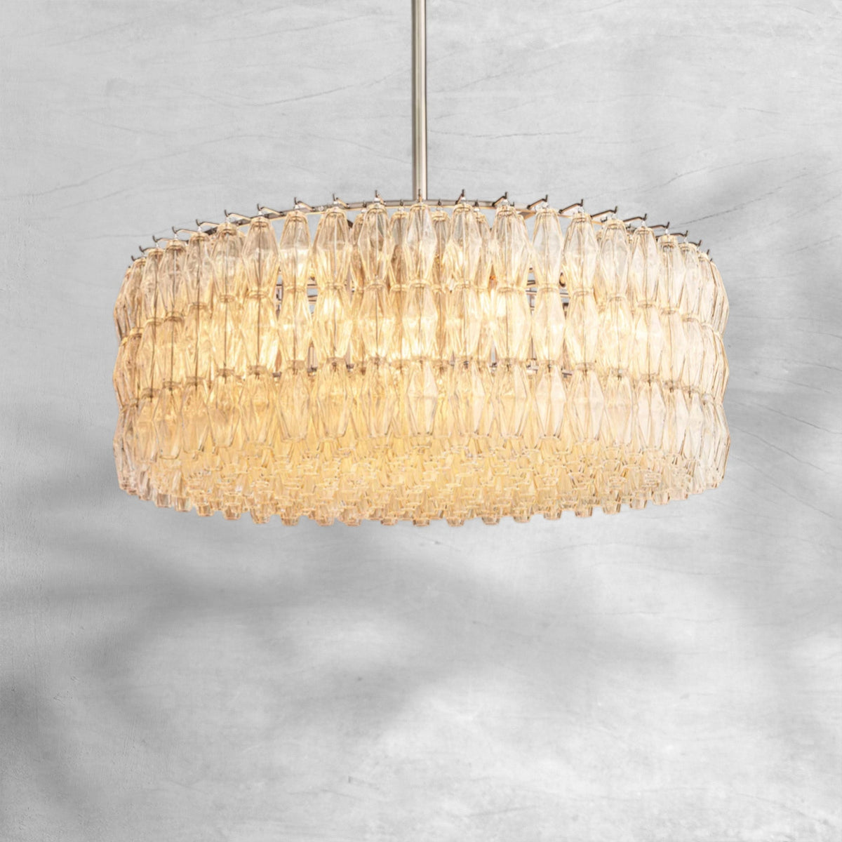 Cyra Clear Glass Round Chandelier 37"47"62" - view 6