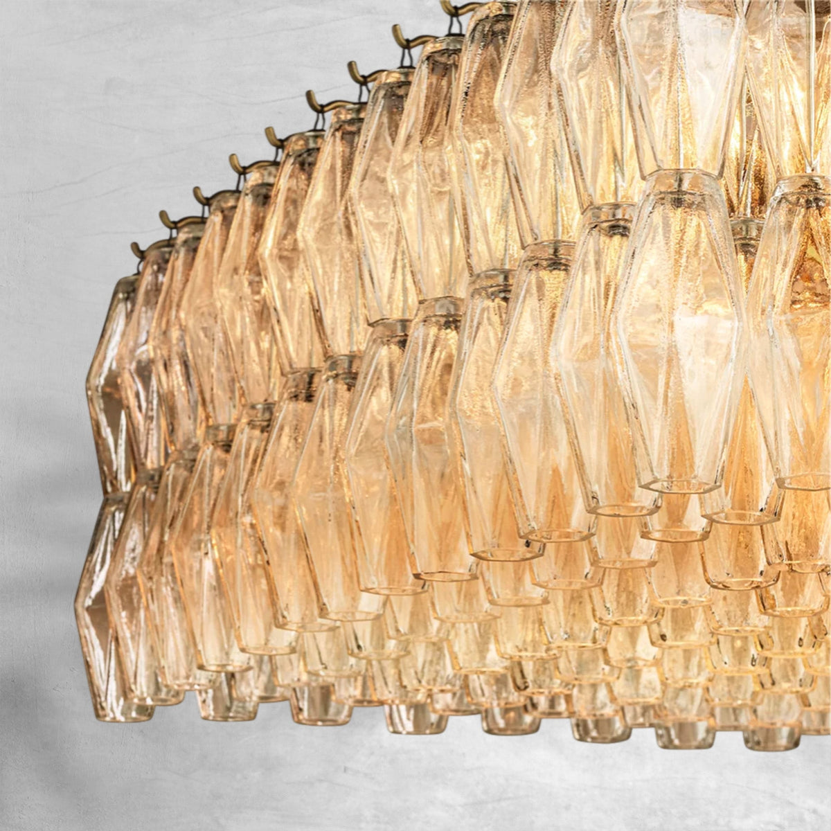 Cyra Glass Rectangular Chandelier 54" - view 9