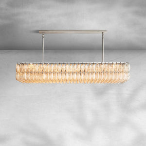Cyra Glass Rectangular Chandelier 74" - view 6