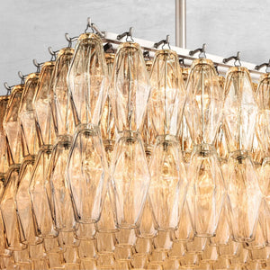 Cyra Glass Rectangular Chandelier 74" - view 8