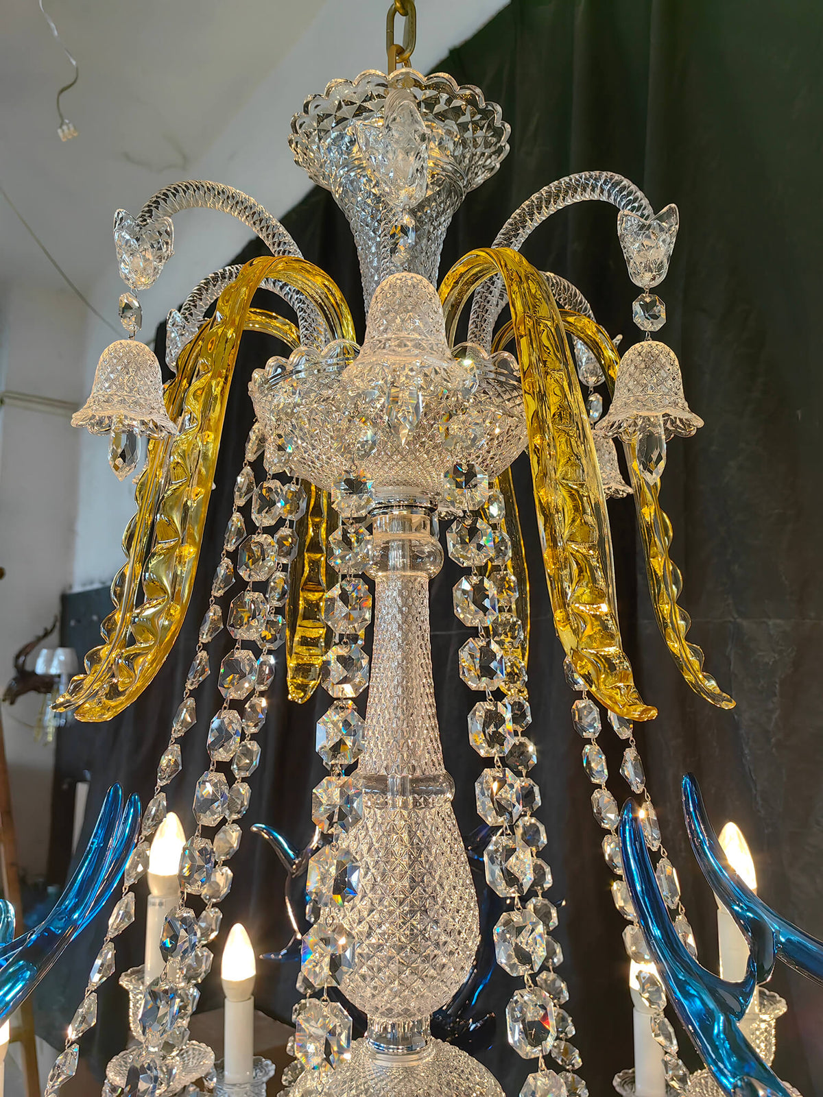 Entrance Zenith Deer crystal chandelier - view 3
