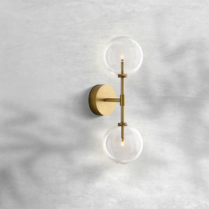 Glass Globe Linear Sconce, wall sconce
