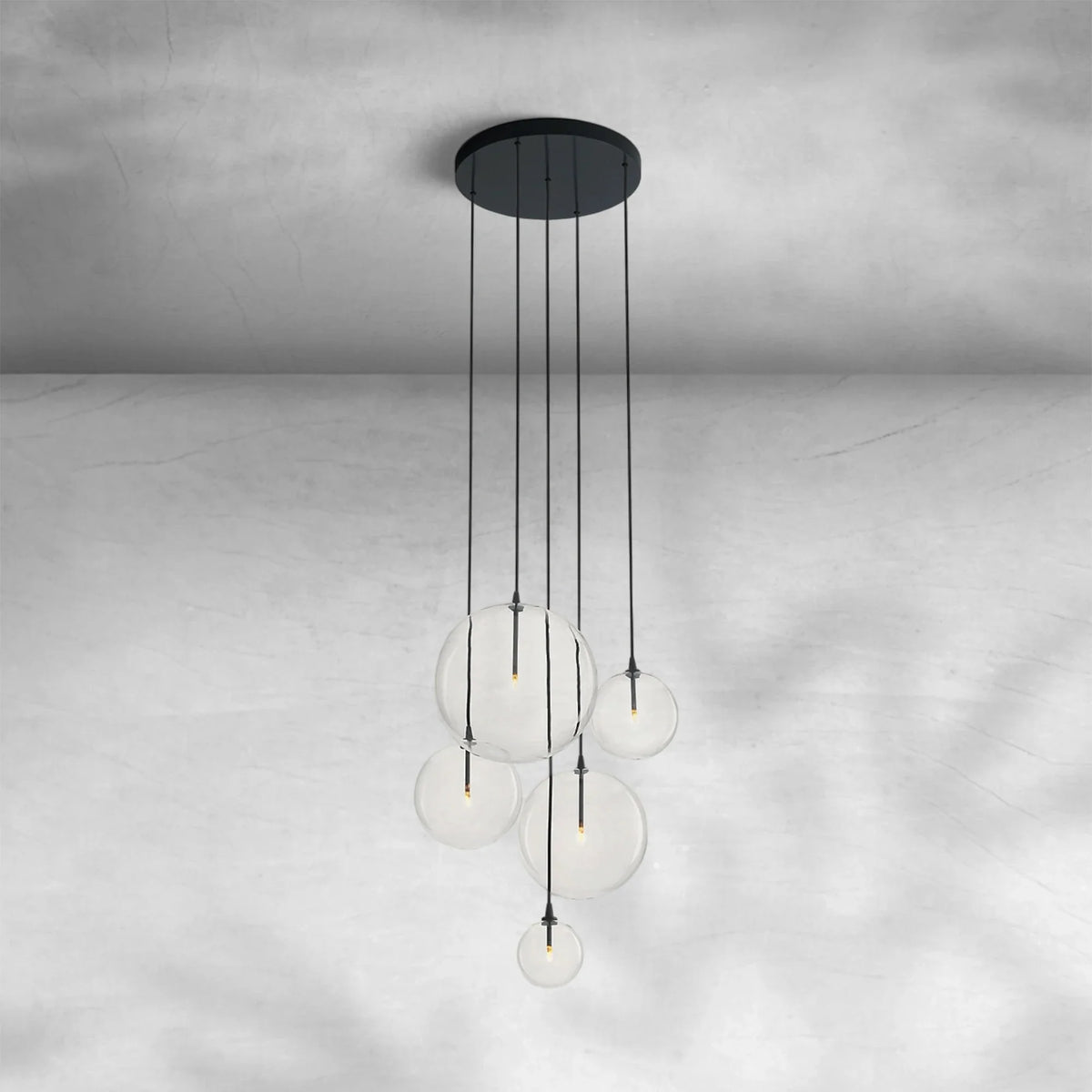 Glass Globe Mobile Cluster Chandelier 28" - view 5