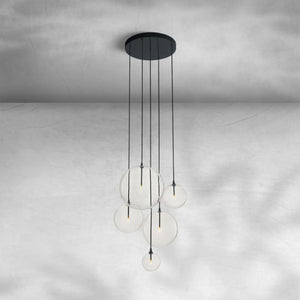 Glass Globe Mobile Cluster Chandelier 28" - view 5